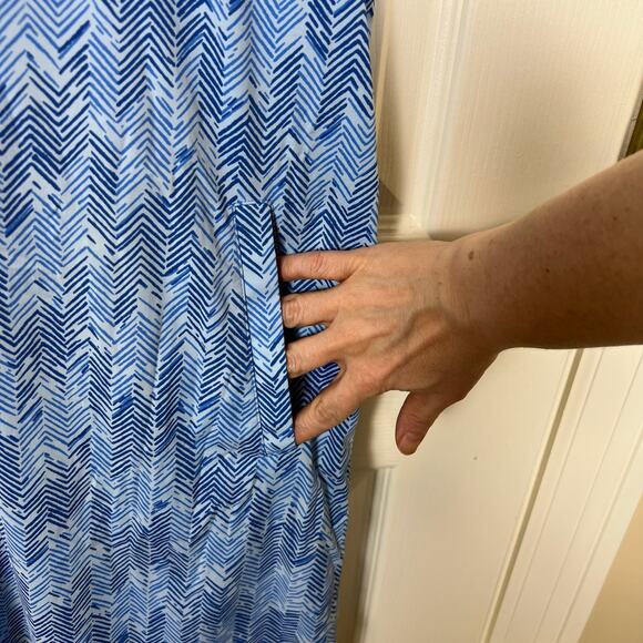 Southern Tide Kamryn Brrr Large Intercoastal Horizon Hues Dress Boat Blue EUC - Picture 5 of 7